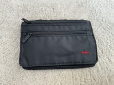 Black Travel Antler Passport, Card, Wallet With Neck Strap & hook/loop Fastening