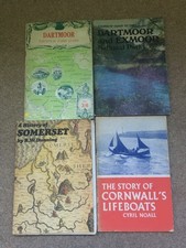 4 x books on Somerset Dartmoor Cornwall guides lifeboat history park