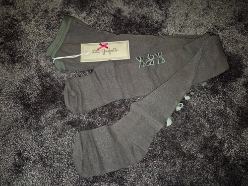 Lili gaufrette grey bow - gaufrette, tights