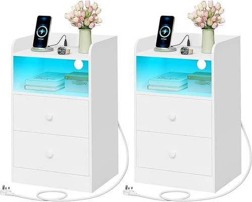 Modern led bedside table - 2x,