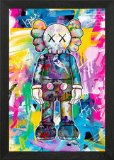 Graffiti kaws Framed Wall Art