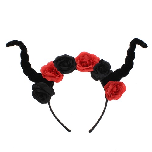 Black devil horns - horns, headband