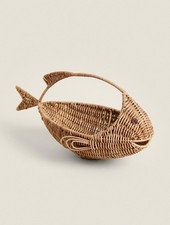 Zara home Fish Shaped Rattan Basket