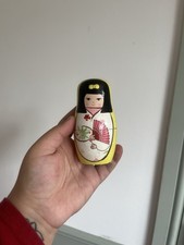 Vintage Japanese Wooden Russian Dolls - Missing Last Bottom Piece