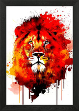 Lion Framed Wall Art Poster