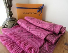 LOUIS VUITTON - VIEUX ROSE LOGOMANIA WOOL SCARF GIFT SET