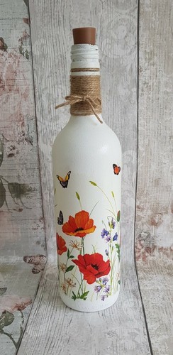 Poppy butterfly and - , wildflower