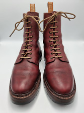 STUNNING Vintage WW2 British Army Ammo Boots BGS ZUG grain leather UK 9 EU 43