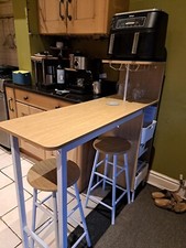 Breakfast Bar Table And 2