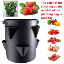 Strawberry Planters Outdoor Garden Planting Pots With 6 Side Grow Pockets