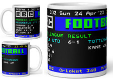 Newcastle Utd v Tottenham 6-1 Ceefax Football Teletext Tea Coffee Mug April 2023