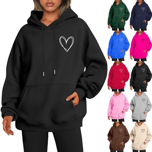 Ladies pullover heart hoodies - ladies,