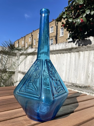 Vintage blue glass decorative - vintage,