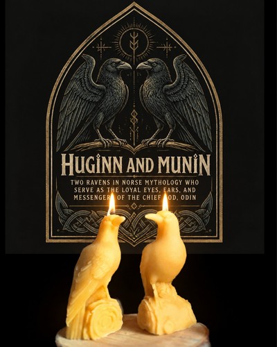 Crow candles beeswax - candles,