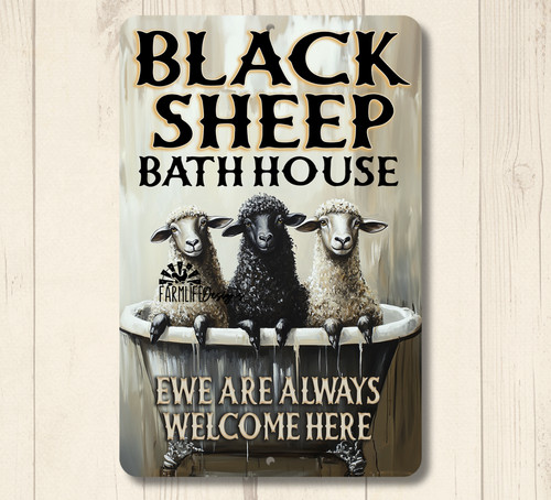 Black sheep bathhouse funny - black,
