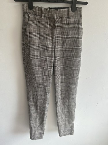 Grey plaid trousers with a - trousers,