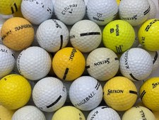 DRIVING RANGE BALLS GOLF BALLS WHITE / YELLOW PRACTICE  BALLS GRADE B  100 BALLS