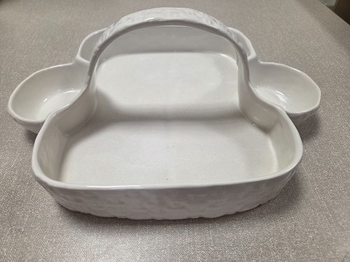 Vintage white ceramic - vintage, basket