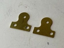 Mirror Glass Hanging Plates Pack of 2  19mm  3/4" Solid Brass Plain Hipkiss 357