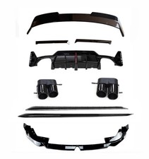 GLOSS BLACK BODY KIT FOR BMW 3 SERIES G21 LCI TOURING ESTATE QUAD TIPS DIFFUSER