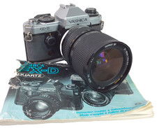 YASHICA FX-D & 28-80mm Zoom Lens, 35mm Film Camera, Starter Student SLR TESTED