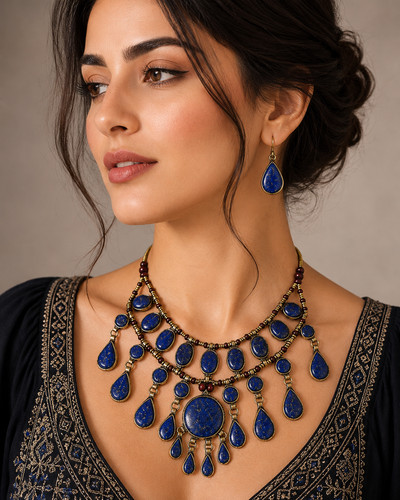 Afghan handmade blue lapis - afghan,