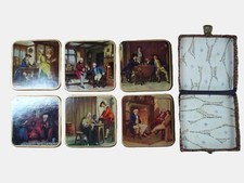 Win El Ware Place Mats X 6 In Original Case 6" x 6" Country Pursuits Gentlemen