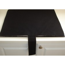 Black Everhot Covers 150 Range Oven Kitchen Hob Pair Black Two Pads Mats Plain