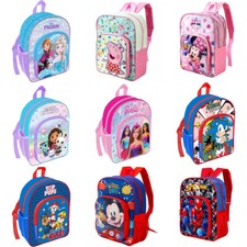Boys Girls Deluxe Backpack Kids Character Rucksack Junior Toddlers School Bag
