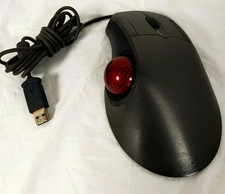 Vintage PC/Mac Microsoft Trackball Optical Mouse 1.0 PS2/USB, Gray, Ergonomic