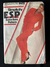 VINTAGE Simplicity ladies JUMP SUIT sewing pattern UNUSED 9412 SIZE 12-16