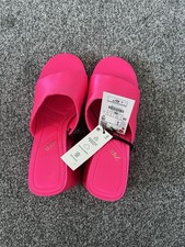 Zara Pink Satin Clogs Size 5