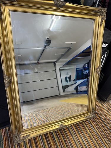 Large gold ornate mirror - large,