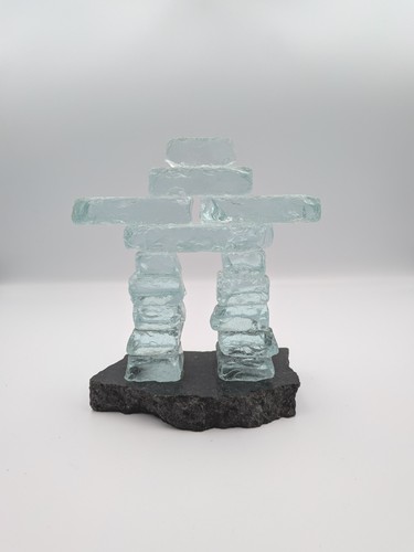 Inukshuk glass sculpture - inukshuk,