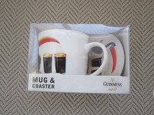 BOXED VINTAGE GUINNESS TOUCAN MUG AND COASTER SET NEW UNOPENED