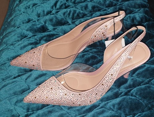 Sexy zara pink nude diamonte - nude,