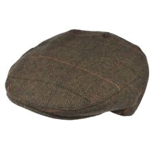 Childrens Flat Cap Brown Tweed