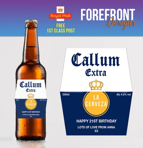 Personalised beer lager bottle - personalised,