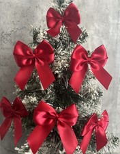 Plain red  Christmas Tree Bows X20 Christmas Tree Decorations