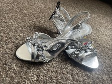 Next Silver Kitten Heel