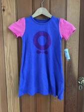 katvig eco cotton punk purple jersey dress organic 92/98 uk 2 to 3 y bnwt