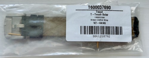 Brown leather tissot strap - brown,