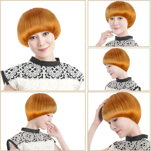 Short ginger bowl cut - bowl, wig