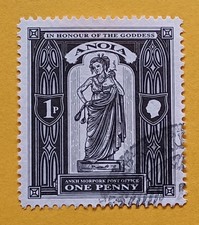 DISCWORLD STAMPS GODDESS ANOIA ONE PENNY CANCELLED / FRANKED - EX PACKAGING