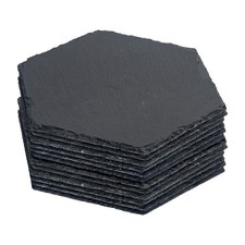 12x Hexagon Slate Placemats