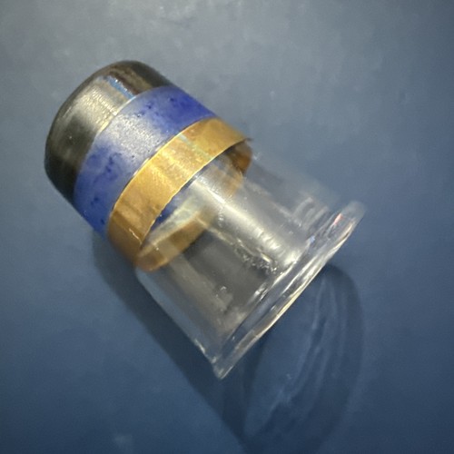 Vintage glass thimble with - vintage,