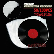 Anti Static 7"12" LP LD Vinyl Record Covers Inner Sleeves Plastic Clear Cover