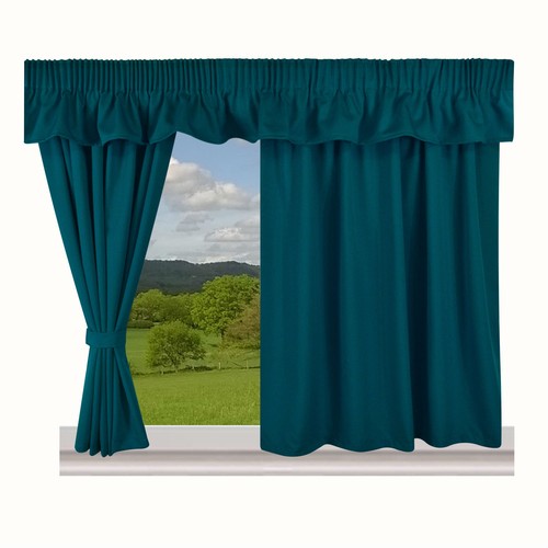 Narrowboat curtains fully - curtains,