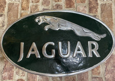 Jaguar Ex. Large Polished Aluminium Wall Sign Plaque, For Home, Mancave, Garage