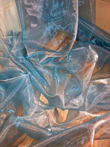 Mtr sky blue organza - 1,